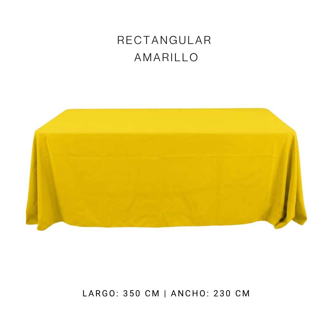 Mantel faldon amarillo — alquiler en Bogotá