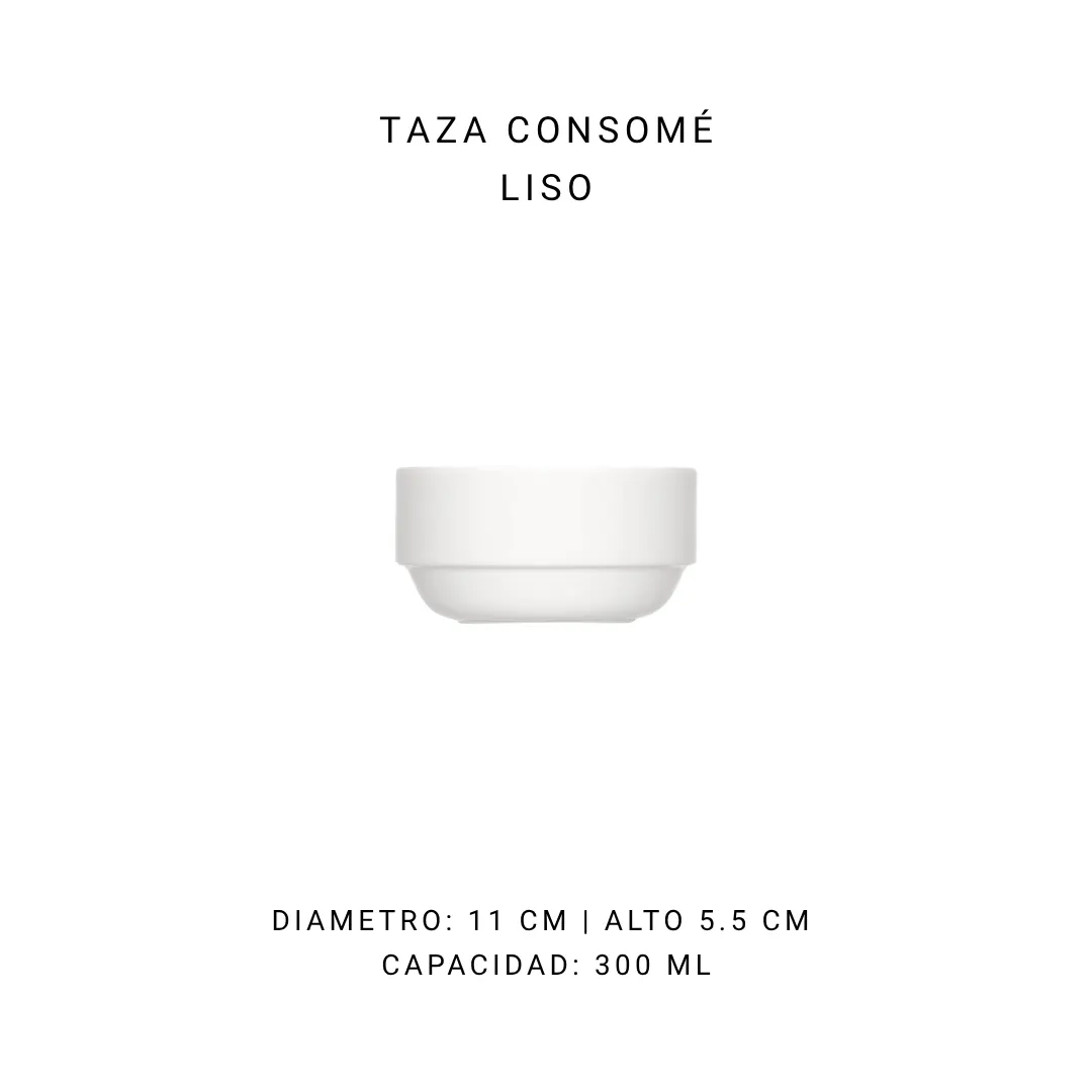 Plato taza consome liso 17.5 cm — alquiler en Bogotá