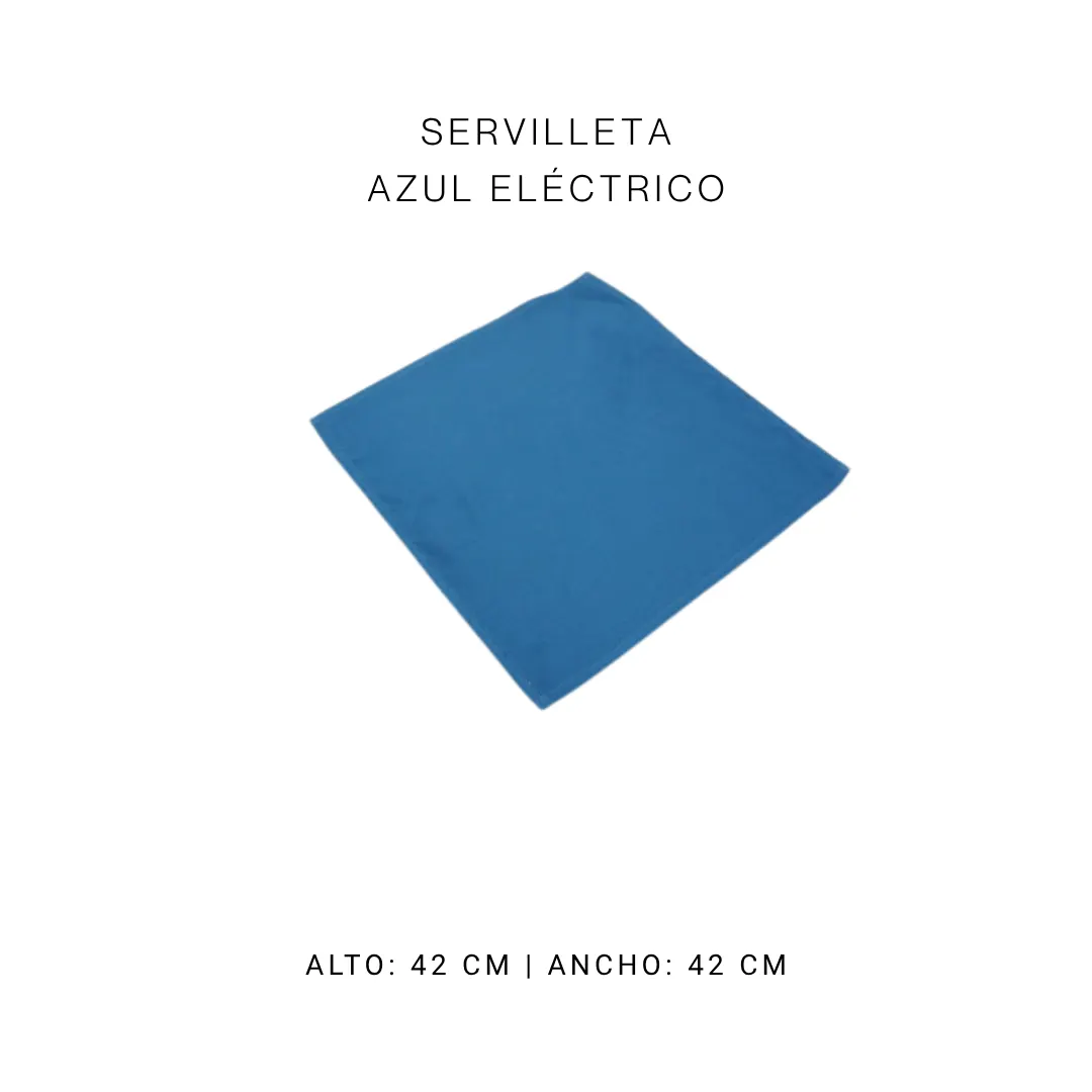 Servilleta azul eléctrico — alquiler en Bogotá