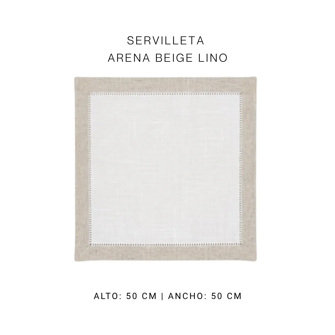 Servilleta beige — alquiler en Bogotá